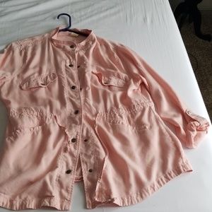 Pink jacket very lightweight.